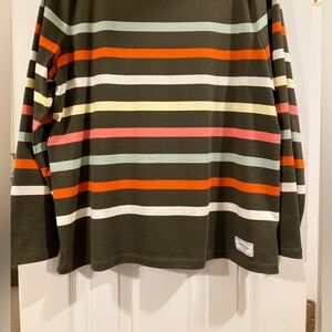 Long sleeve, striped tee, XL Petite